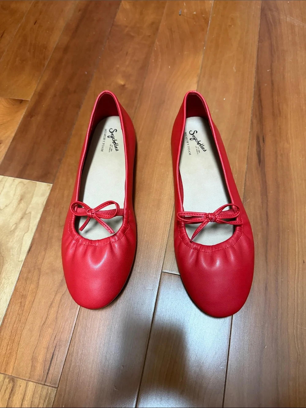 Seychelles Red Bow Ballet Flats